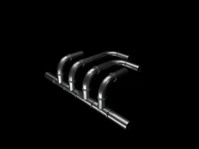 Modular Pipes Low-poly 3D model buy