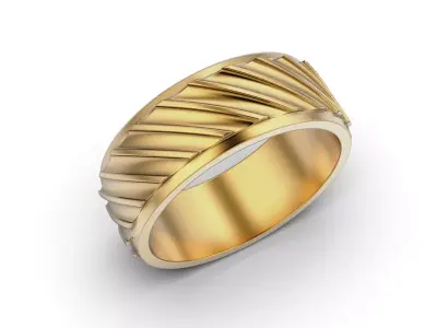 Geometric Gear Pattern Band 3D print model