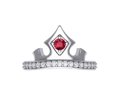 Crown Ring 3D print model