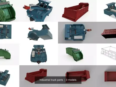 Industrial truck parts  3D Model Pack