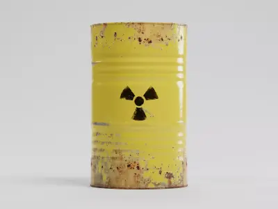 -Toxic Barrel- Low-poly 3D model