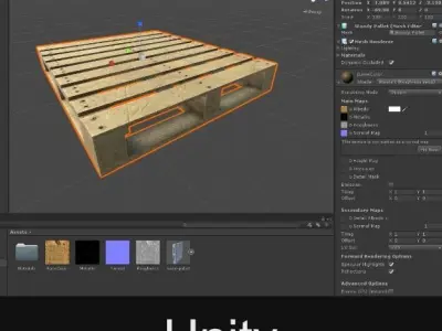 Wood Pallet - PBR Low poly Low-poly 3D model