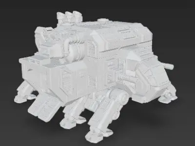 3D Printable Iron Oath Mammoth Multi Legged Transporter 3D model