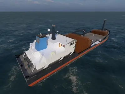 collection ships-Bulk carrier ship-tanker ship 3D model 4