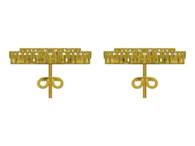 Antique Large Drop Stud Earring 3D print model