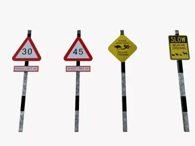 Sign Boards 3D model purchase