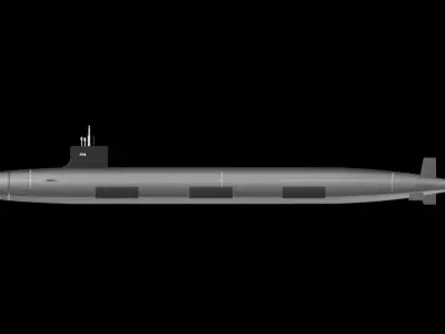 Virginia Class SSN 789 USS Indiana 3D model