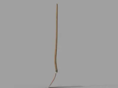 Realistic Used Shovel Low-poly 3D model