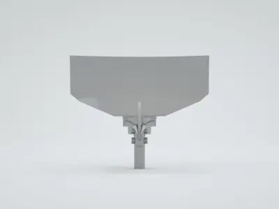 AN SPS-6 Radar Dish - World War 2 Battleship Missouri 3D model