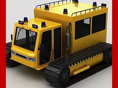 Snowcat bulldozer 3D model