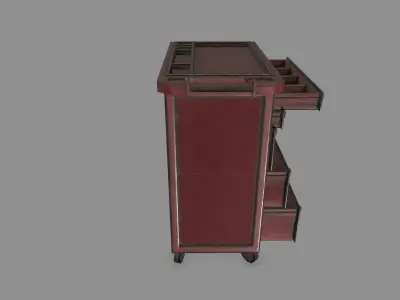 Cupboard cabinet with drawers Low-poly 3D model