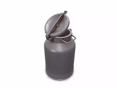 Old Vintage Rusty Milk Can 02 Low-poly PBR Low-poly 3D model