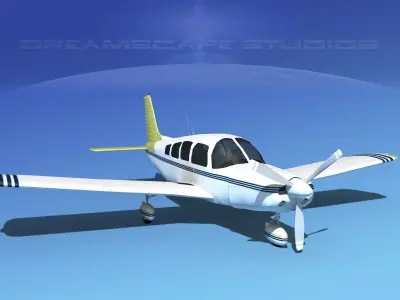 Piper Cherokee Six 300 V08 3D model