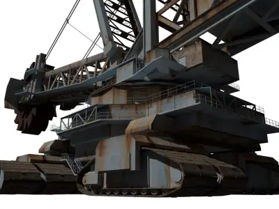 Bucket Wheel Excavator Low-poly 3D model purchase