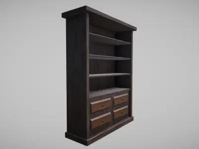 Old Wooden Almirah Free low-poly 3D model