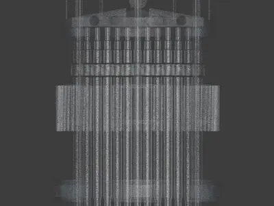 Nuclear reactor vessel 3D model
