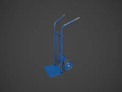 Blue Sack Truck  Low-poly 3D model