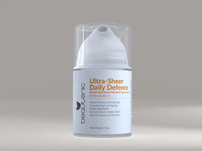 Beautenic Ultra sheer Sun Screen Bottle 3D model