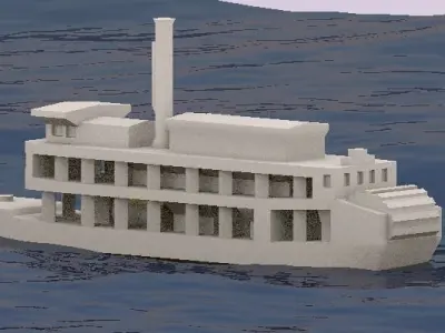 Sternwheeler Benjamim Guimaraes 3D print model