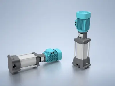 Multistage Pump 3D Model Multistage Pump FULL DESIGN  3D print model