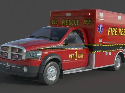 Dodge Ran 5500 Fire Rescue 3D model