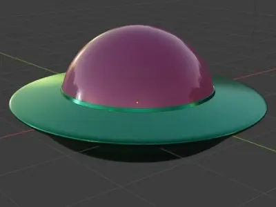 UFO - game-ready in space Free low-poly 3D model