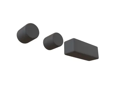 Morse Code U v1 001 Low-poly 3D model