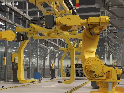  Industrial Robot with Gripper 