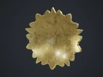 Army Staff Badge Low-poly 3D model