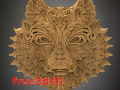 wolf 3D STL Model for CNC Router Free 3D print model