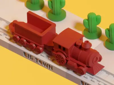 Mini City - Rail Road Tracks 3D print model