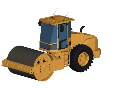 road Roller 3D model get
