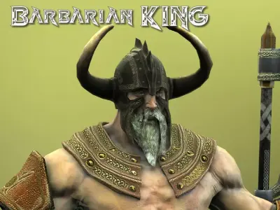 Barbarian KING Low-poly 3D model