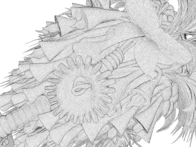 Exotic Colorful Plants - High-Poly Resolution Part 5 3D model