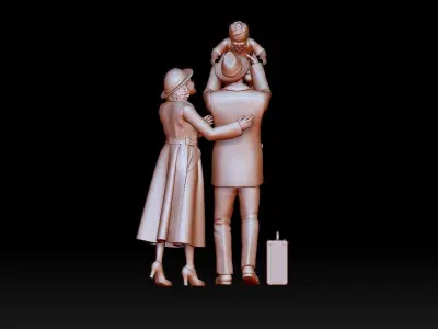 man woman boy 3D print model