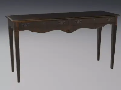 Victorian Hallway Console Wooden Table 8 textures Low-poly 3D model