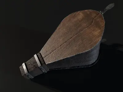 Bellows sword Low-poly 3D model
