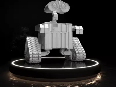 Wall E Robot  Low-poly 3D model