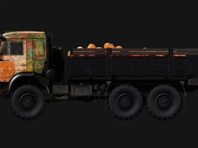 Military truck Low-poly 3D model from CGTrader - Low-poly