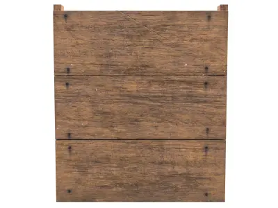 Wooden box Liquid meters Low-poly 3D model