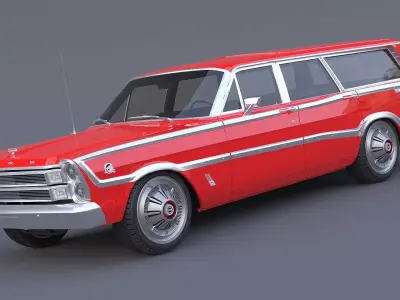 1966 Ford Country Squire 3D model