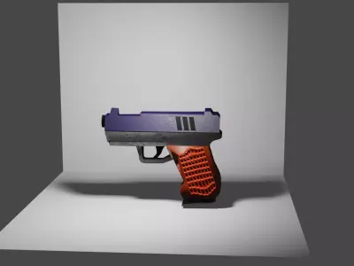 Hand Gun Free low-poly 3D model