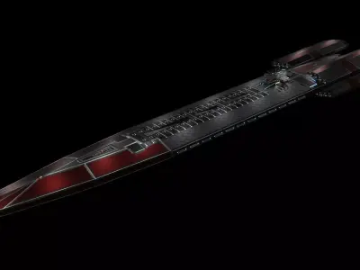 Starship star wars battlecruiser 3D model