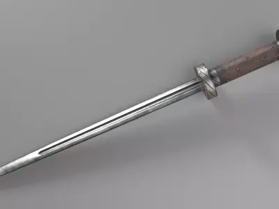 Rondels Knife Low-poly 3D model