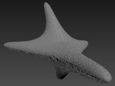 Abstract Sci-Fi Greeble Alien Spaceship 1 3D model
