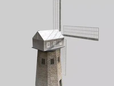 Wind Mill Low-poly 3D model purchase