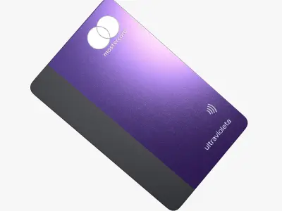 Nubank Ultraviolet Mastercard Black Credit Card 3D model