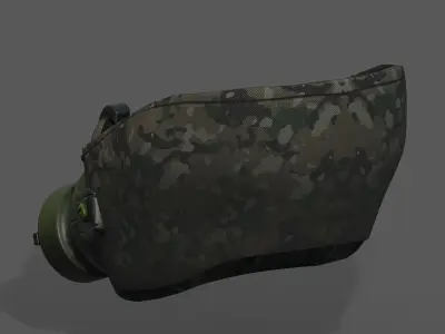 Gas mask respirator scifi futuristic 3d  Low-poly 3D model