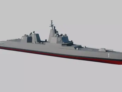 Trump Class Battleship USS Defiant 3D model