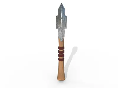Wooden Axe Low-poly 3D model Low-poly 3D model